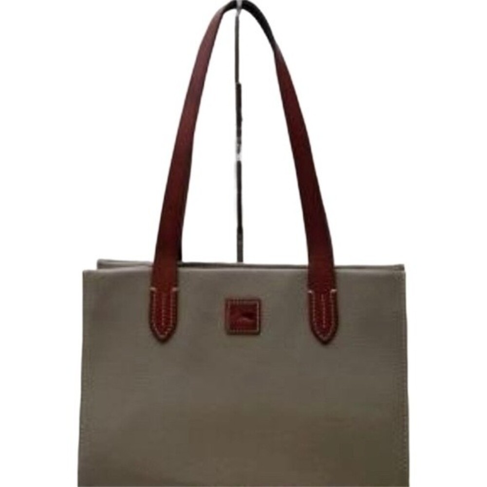Dooney & Bourke Gray Pebbled Leather Shoulder Bag Tote Purse